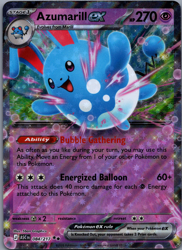 084 Azumarill ex Ascended Heroes Double Rare NM