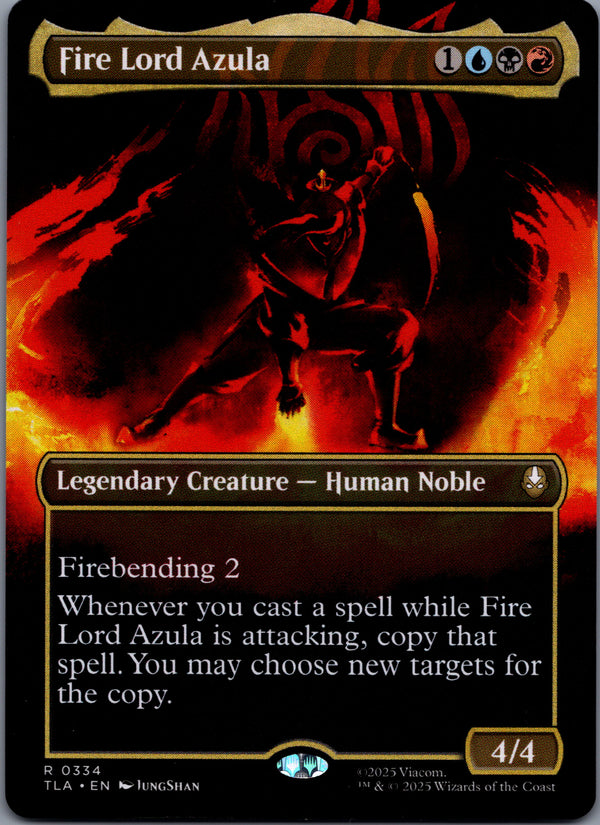 334 Fire Lord Azula Avatar The Last Airbender Rare Borderless Near Mint