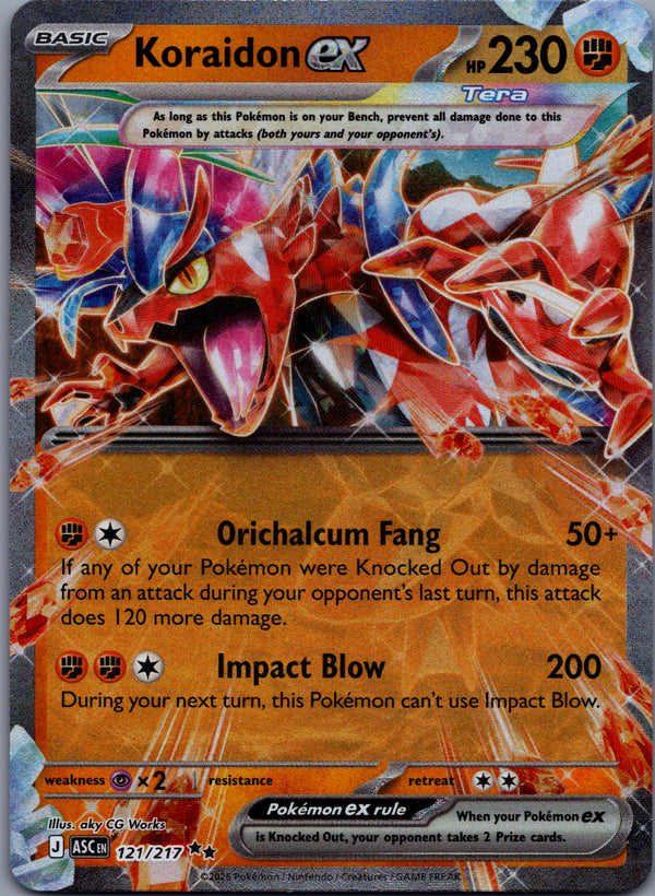 121 Koraidon ex Ascended Heroes Double Rare NM