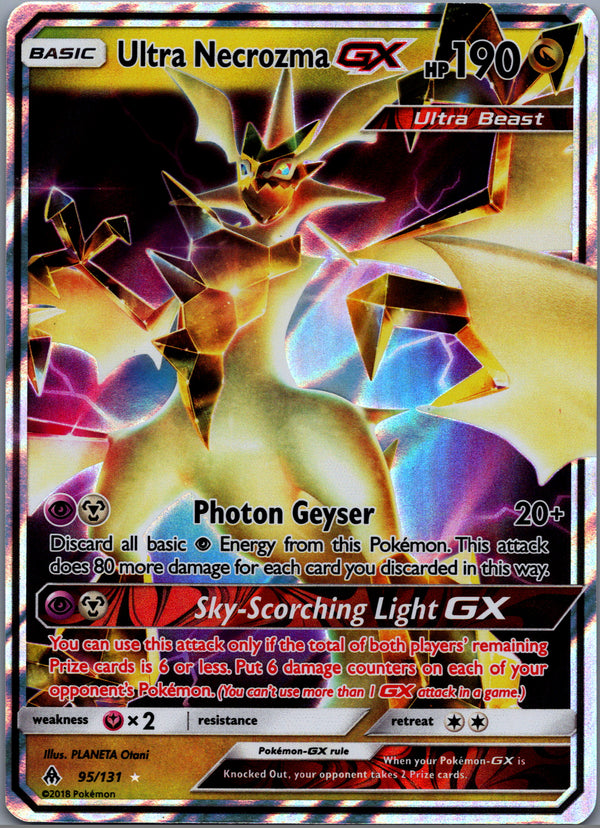 095 Ultra Necrozma-GX Forbidden Light Rare Holo GX Moderately Played