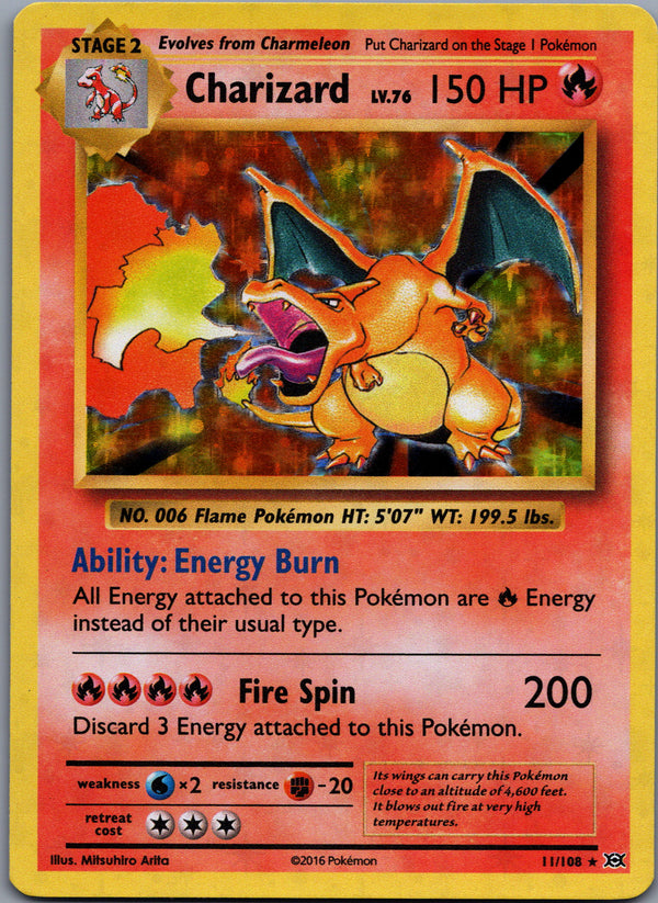 011 Charizard Evolutions Rare Holo MP