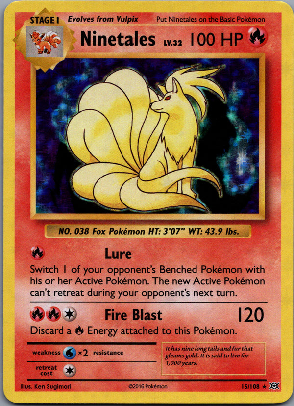 015 Ninetales Evolutions Rare Holo Moderately Played