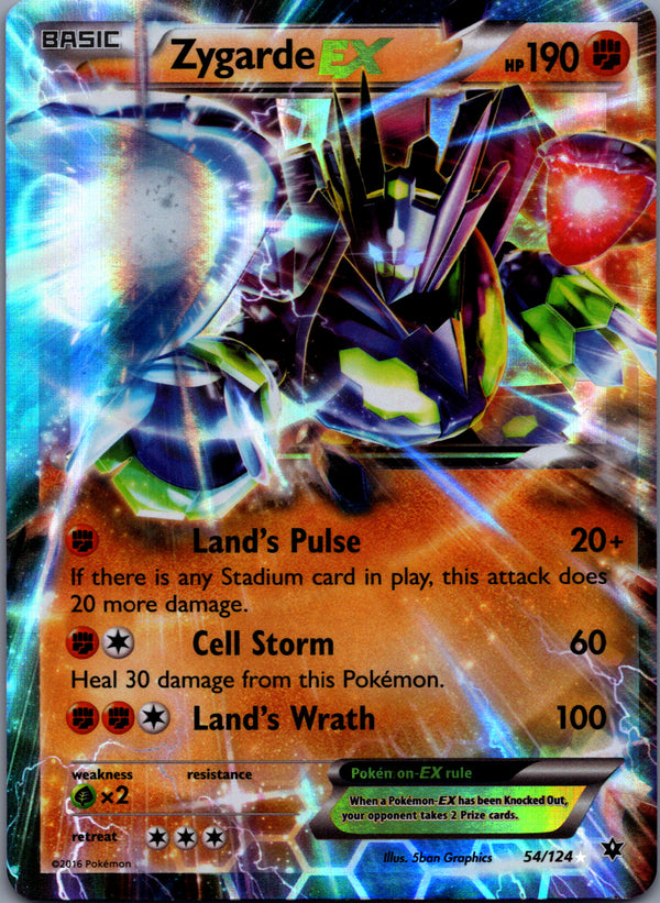 054 Zygarde-EX Fates Collide Rare Holo EX Lightly Played