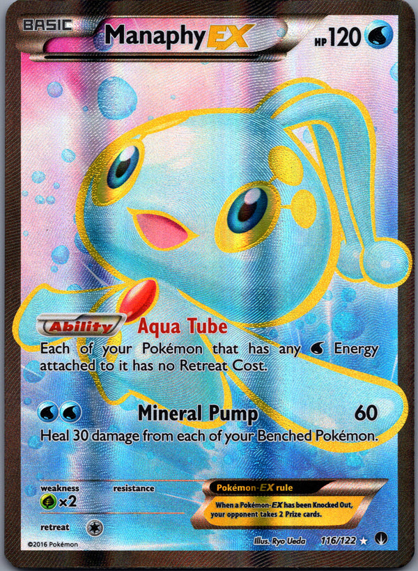 116 Manaphy-EX BREAKpoint Rare Ultra Moderately Played