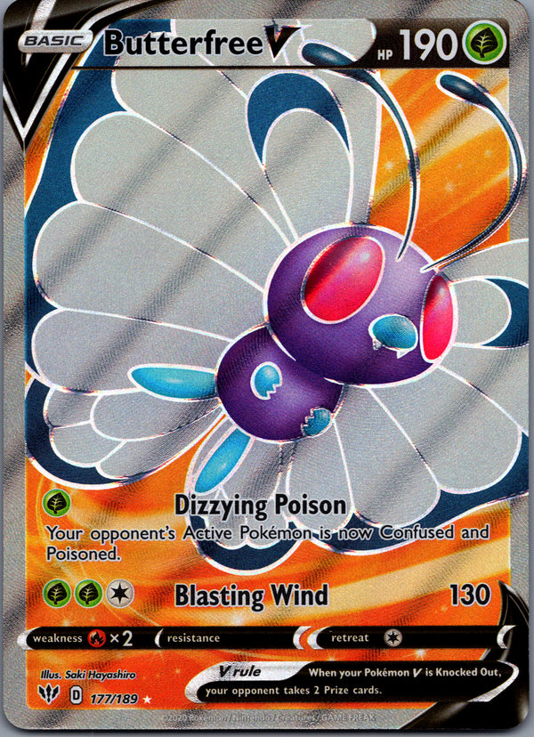 177 Butterfree V Darkness Ablaze Rare Ultra NM