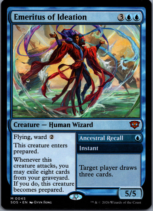 045 Emeritus of Ideation // Ancestral Recall Secrets of Strixhaven Mythic Normal NM