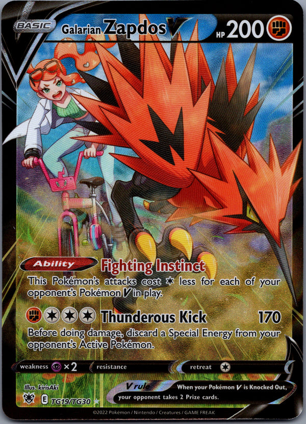 TG19 Galarian Zapdos V Astral Radiance Holo Rare V Near Mint