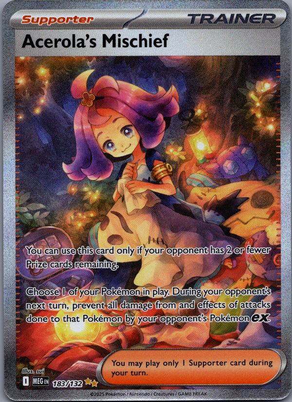 183 Acerola's Mischief Mega Evolution Special Illustration Rare Near Mint