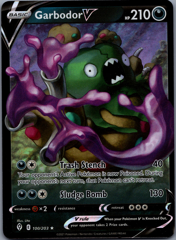 100 Garbodor V Evolving Skies Holo Rare V Near Mint