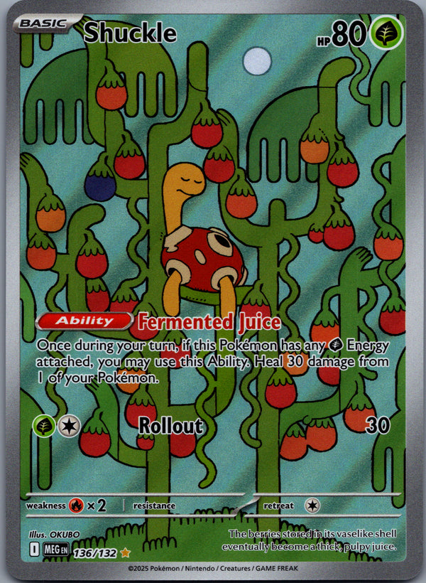 136 Shuckle Mega Evolution Illustration Rare Near Mint