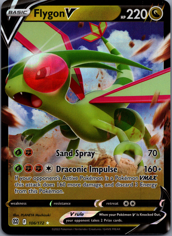 106 Flygon V Brilliant Stars Holo Rare V Near Mint