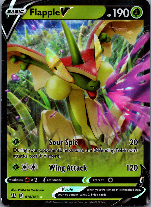 018 Flapple V Battle Styles Holo Rare V Near Mint