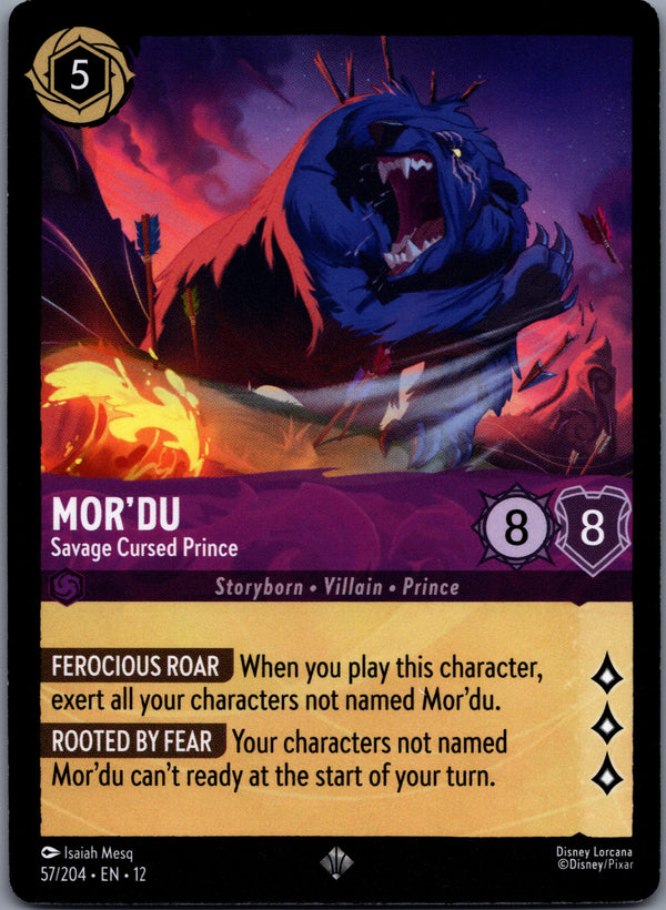 057 Mor'du - Savage Cursed Prince Wilds Unknown Super Rare Near Mint