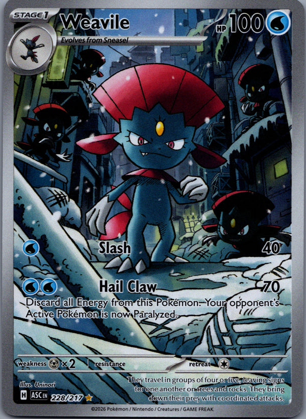228 Weavile Ascended Heroes Illustration Rare Near Mint