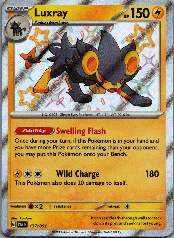 137 Luxray Paldean Fates Shiny Rare Near Mint