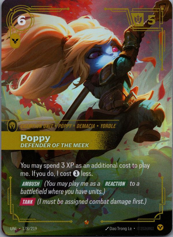 178 Poppy, Defender of the Meek Unleashed Epic Near Mint