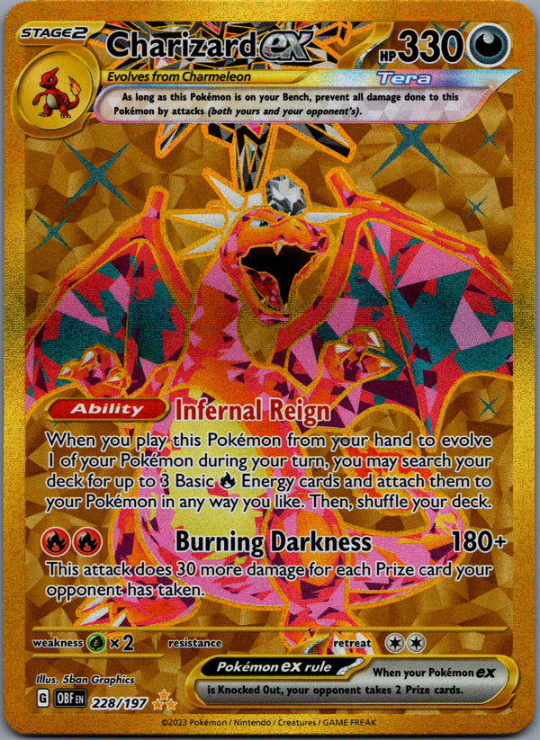 228 Charizard ex Obsidian Flames Hyper Rare Near Mint