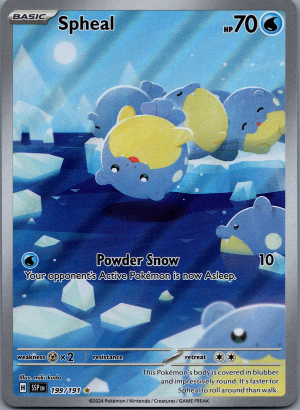 199 Spheal Surging Sparks Illustration Rare Near Mint