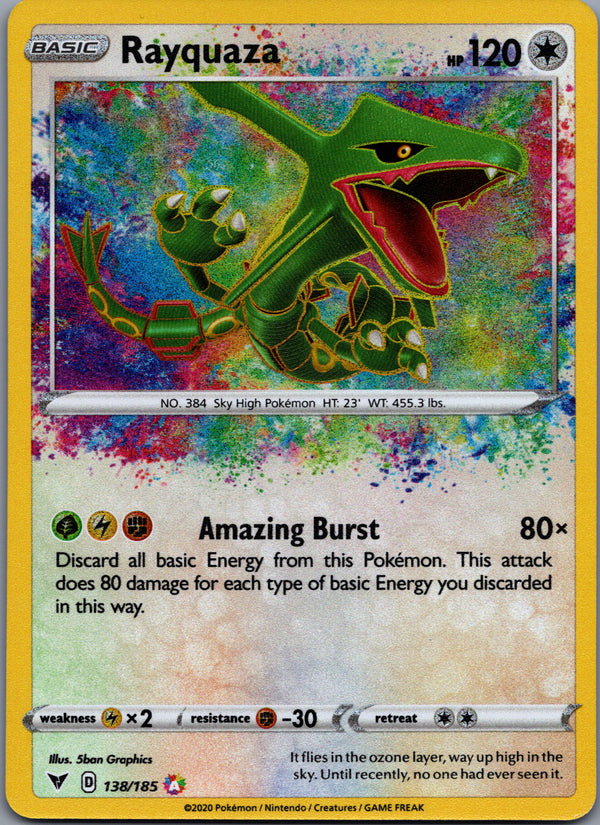 138 Rayquaza Vivid Voltage Amazing Rare NM