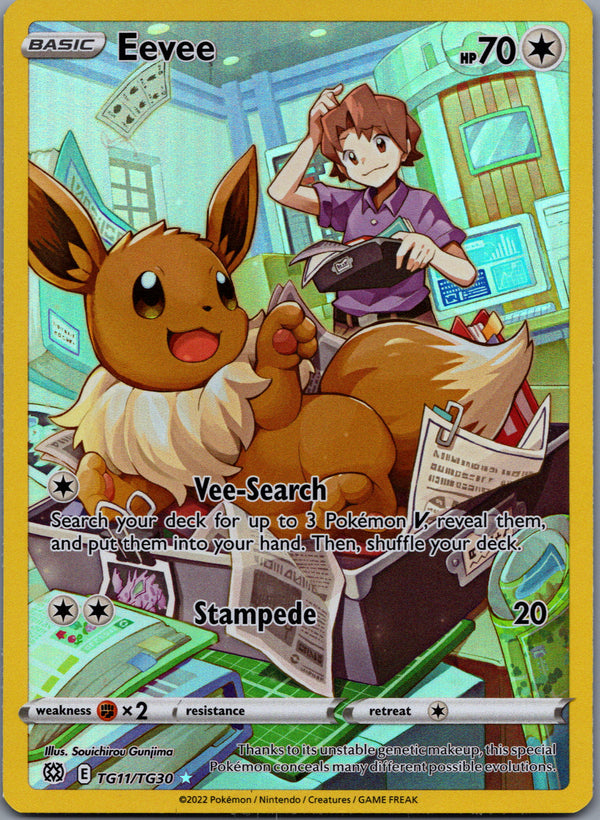 TG11 Eevee Brilliant Stars Rare Holo Near Mint