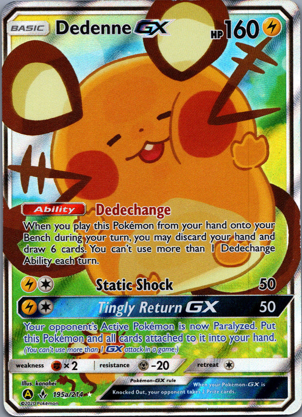 195a Dedenne GX Unbroken Bonds Rare Ultra Lightly Played