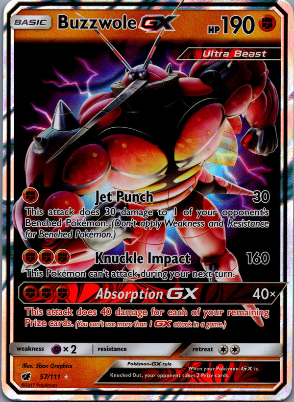 057 Buzzwole-GX Crimson Invasion Rare Holo GX Lightly Played