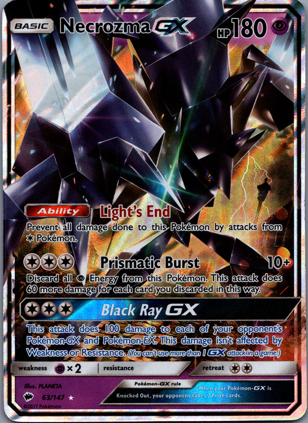 063 Necrozma-GX Burning Shadows Rare Holo GX LP