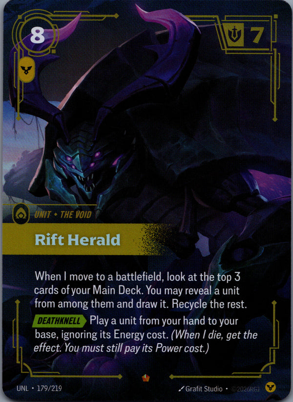 179 Rift Herald Unleashed Epic Near Mint