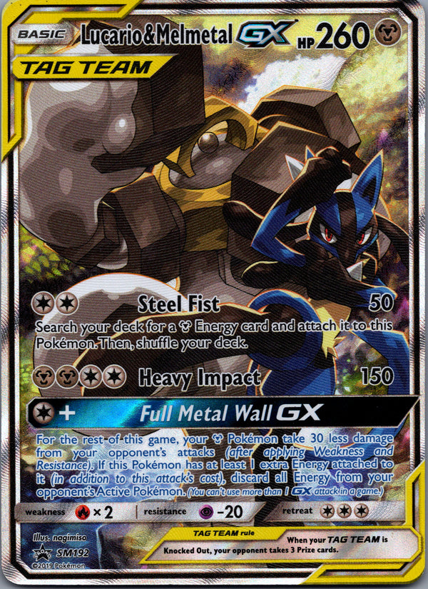SM192 Lucario & Melmetal-GX SM Black Star Promos Promo Moderately Played
