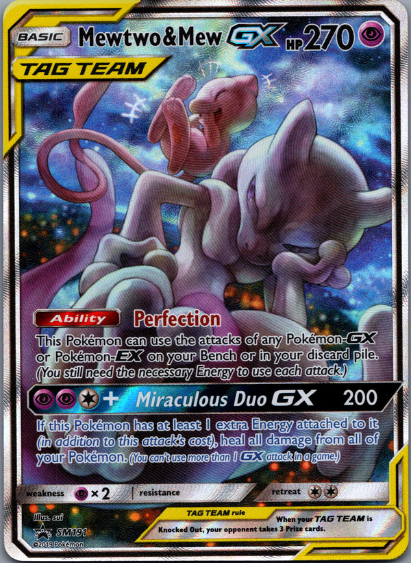 SM191 Mewtwo & Mew-GX SM Black Star Promos Promo Lightly Played