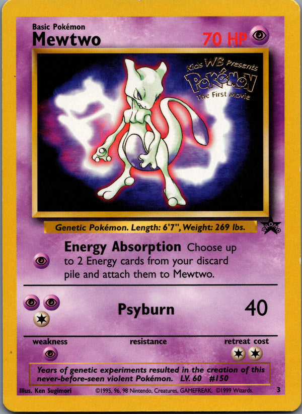 003 Mewtwo Wizards of the Coast Promos Promo Heavily Played