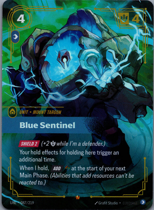087 Blue Sentinel Unleashed Epic Near Mint