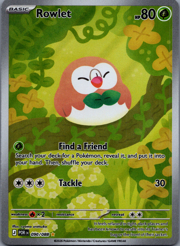 090 Rowlet Perfect Order Illustration Rare NM