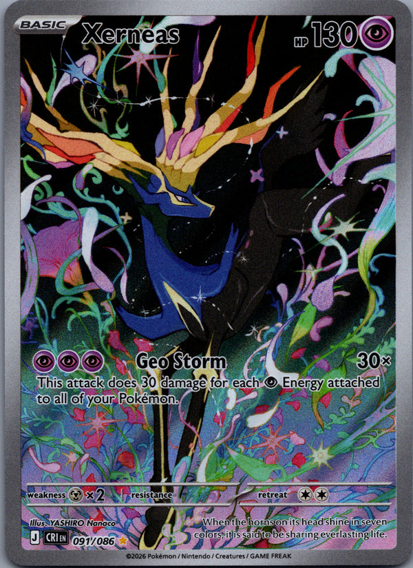 091 Xerneas Chaos Rising Illustration Rare NM