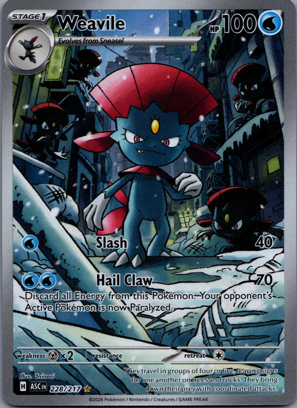 228 Weavile Ascended Heroes Illustration Rare NM