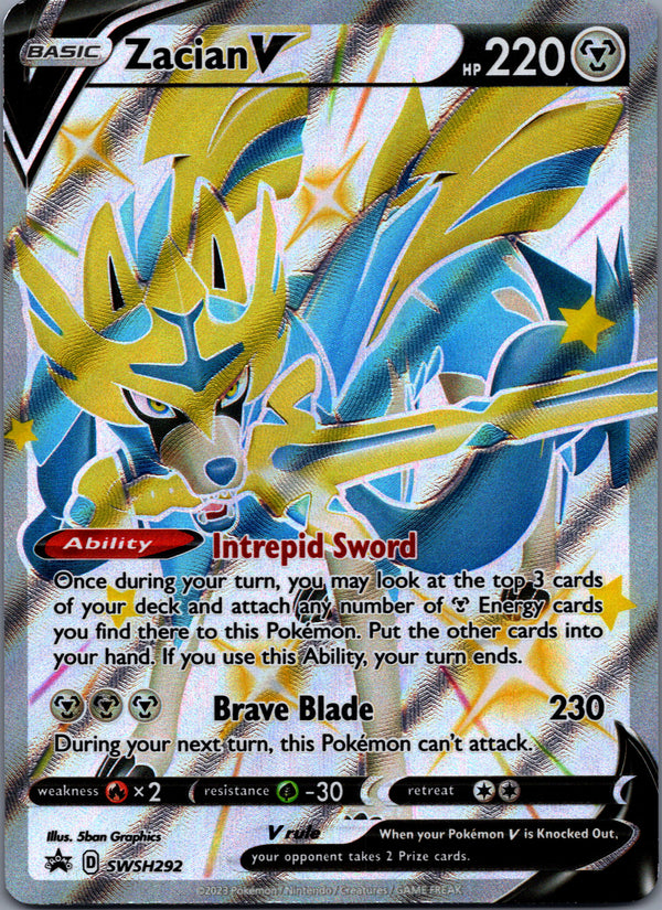 SWSH292 Zacian V SWSH Black Star Promos Promo NM