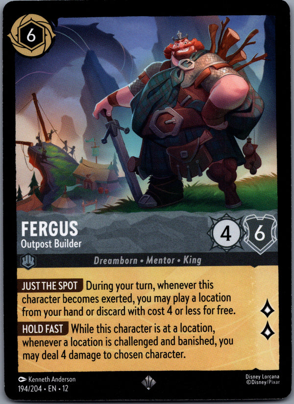 194 Fergus - Outpost Builder Wilds Unknown Super Rare NM