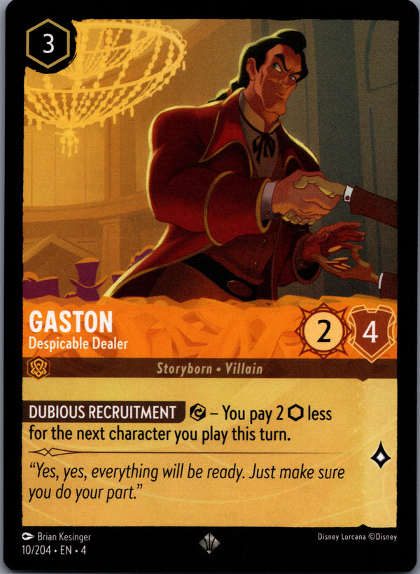 010 Gaston - Despicable Dealer Ursula's Return Super Rare NM