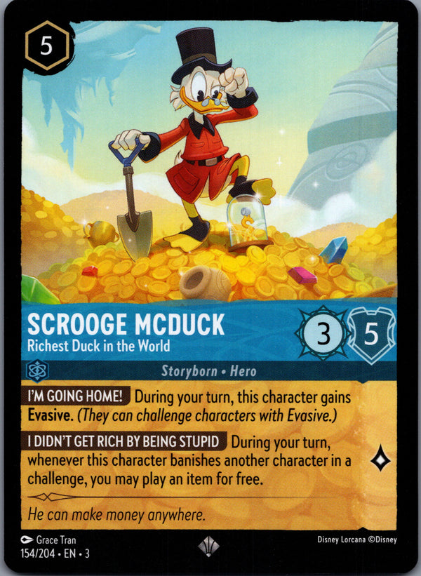 154 Scrooge McDuck - Richest Duck in the World Into the Inklands Super Rare NM