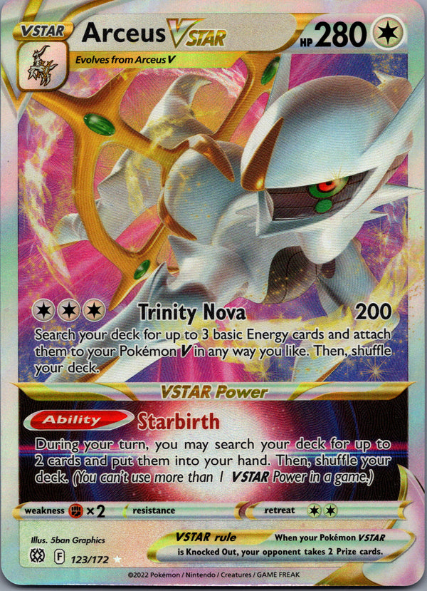 123 Arceus VSTAR Brilliant Stars Holo Rare VSTAR NM