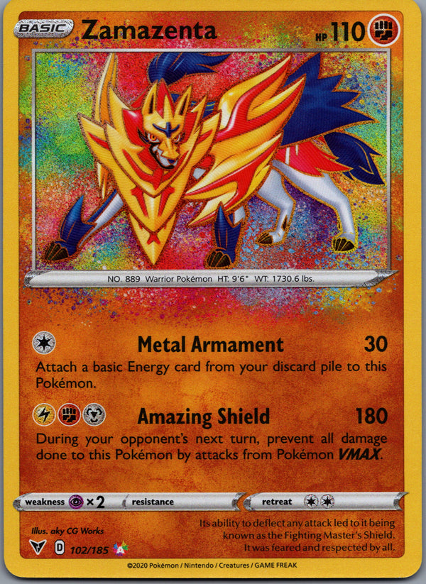 102 Zamazenta Vivid Voltage Amazing Rare NM