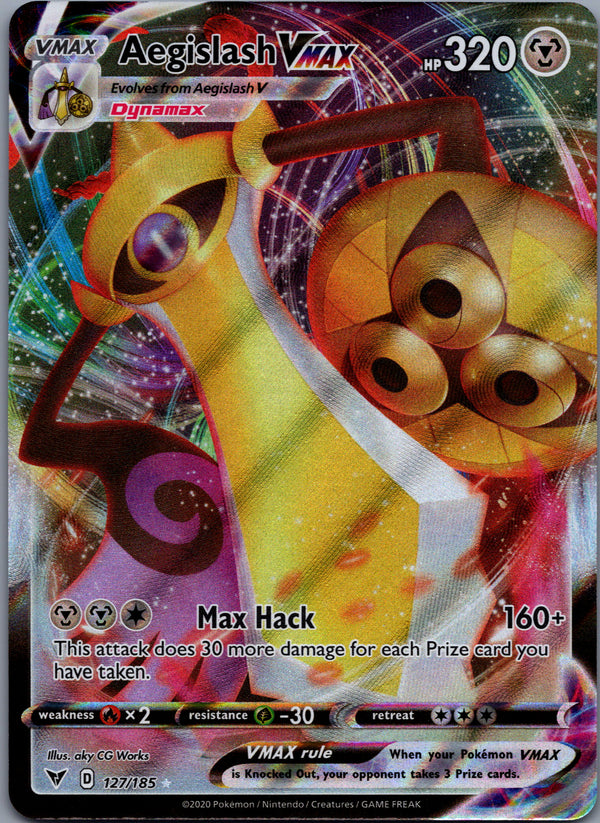 127 Aegislash VMAX Vivid Voltage Holo Rare VMAX NM