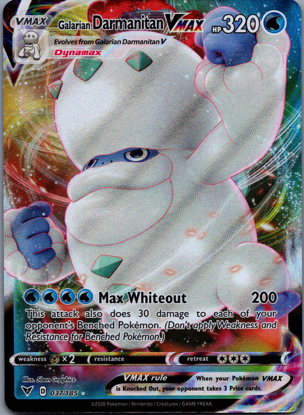 037 Galarian Darmanitan VMAX Vivid Voltage Holo Rare VMAX NM