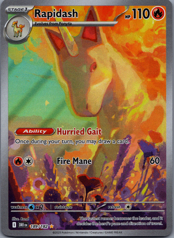 189 Rapidash Destined Rivals Illustration Rare NM