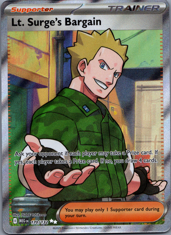 170 Lt. Surge's Bargain Mega Evolution Ultra Rare NM