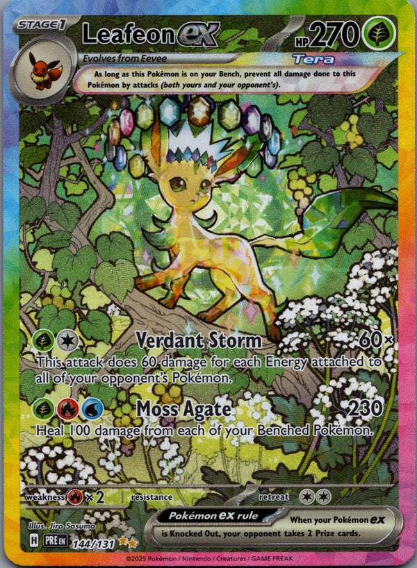 144 Leafeon ex Prismatic Evolutions Special Illustration Rare NM