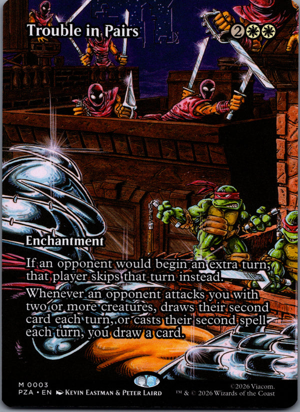003 Trouble in Pairs Teenage Mutant Ninja Turtles Source Material Mythic Borderless NM