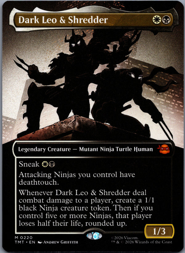220 Dark Leo & Shredder Teenage Mutant Ninja Turtles Mythic Borderless NM