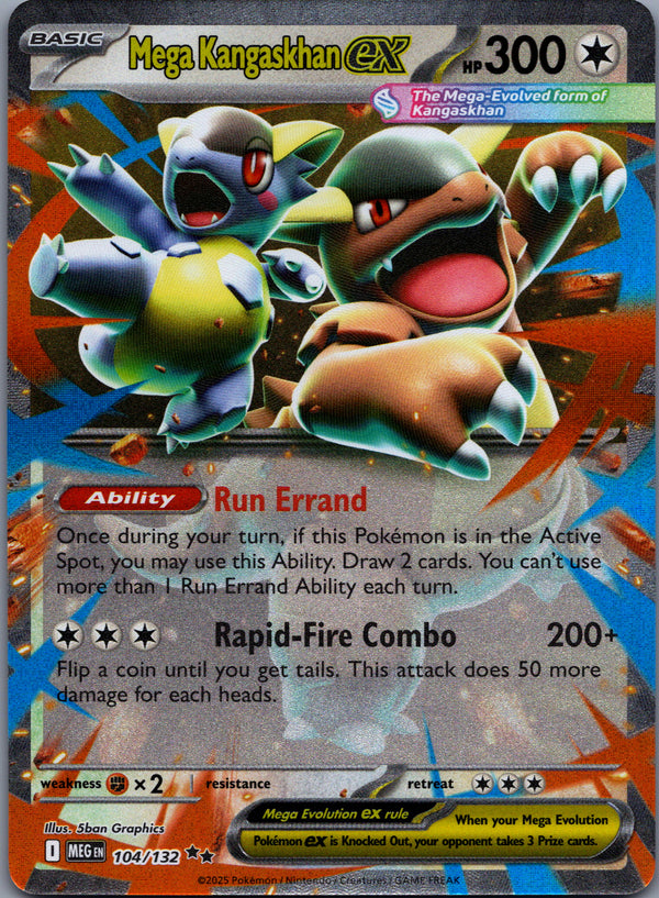 104 Mega Kangaskhan ex Mega Evolution Double Rare NM