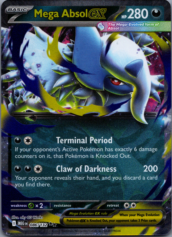086 Mega Absol ex Mega Evolution Double Rare NM